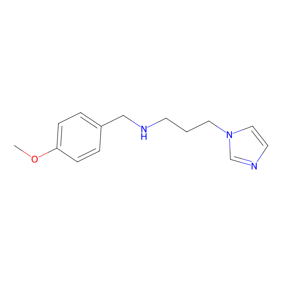 (3-Imidazol-1-yl-propyl)-(4-methoxy-benzyl)-amine molecular structure, CAS 279236-35-0