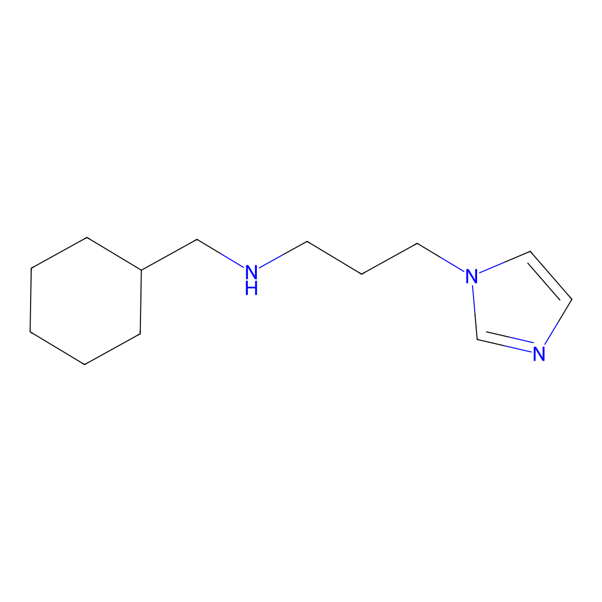 N-(cyclohexylmethyl)-3-(1H-imidazol-1-yl)propan-1-amine molecular structure, CAS 279236-39-4