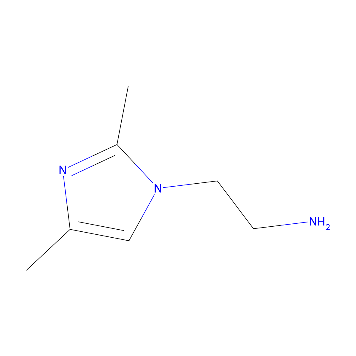 2-(2,4-Dimethyl-1H-imidazol-1-yl)ethanamine molecular structure, CAS 279237-85-3