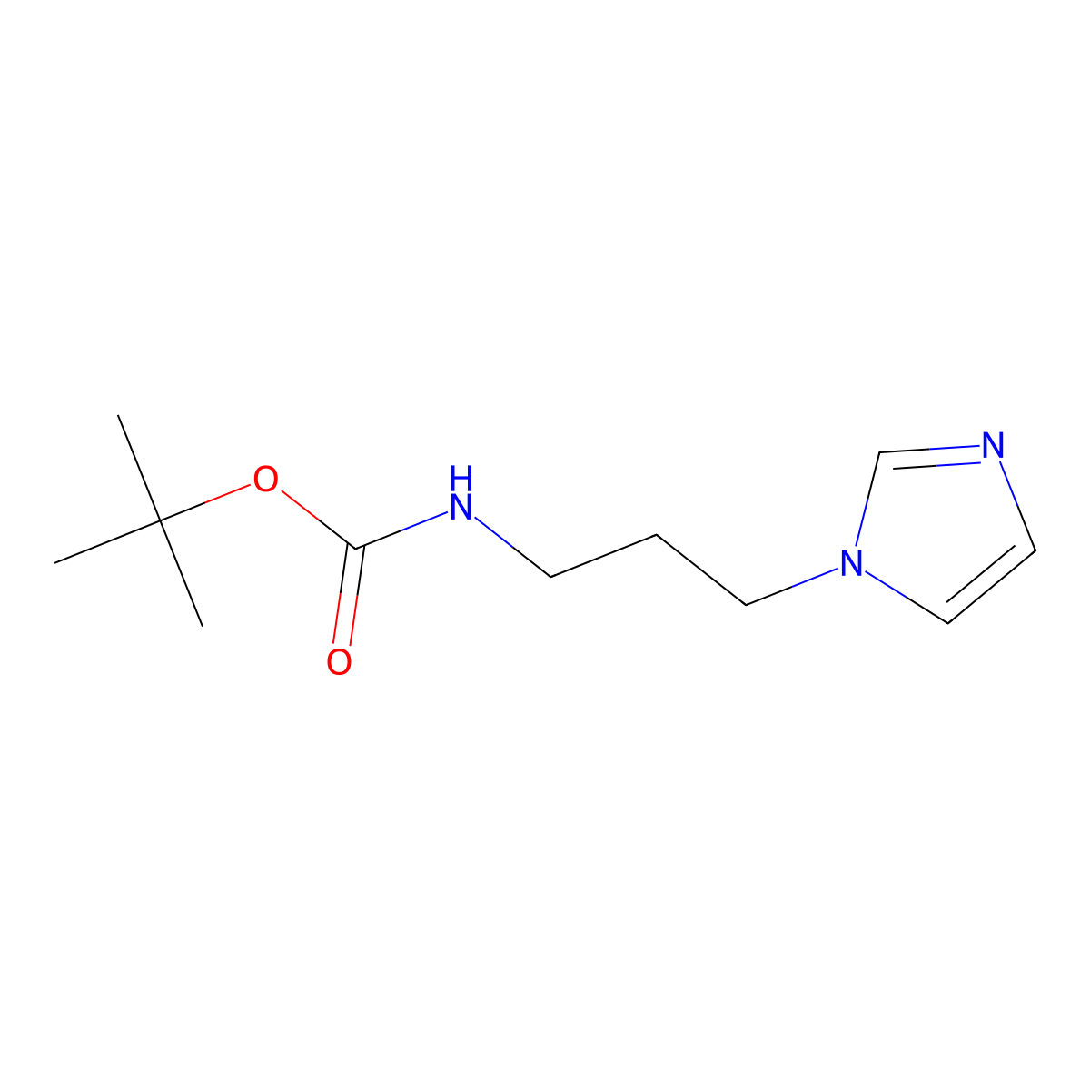 tert-Butyl [3-(1H-imidazol-1-yl)propyl]carbamate molecular structure, CAS 279238-29-8
