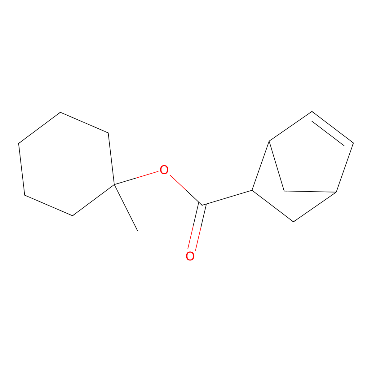 1-Methylcyclohexyl bicyclo[2.2.1]hept-5-ene-2-carboxylate molecular structure, CAS 279243-78-6