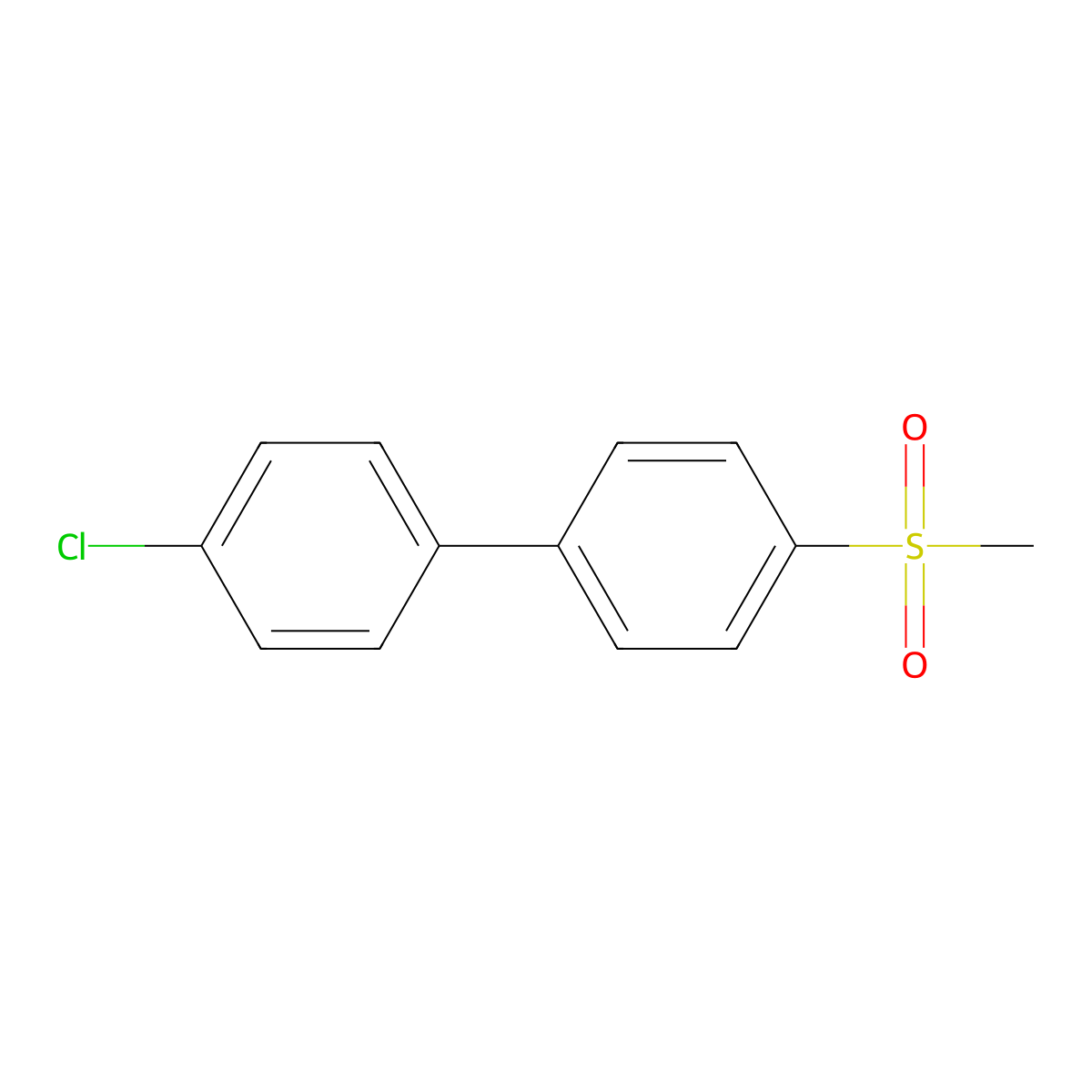 4-Chloro-4'-(methylsulfonyl)-1,1'-biphenyl molecular structure, CAS 279246-24-1
