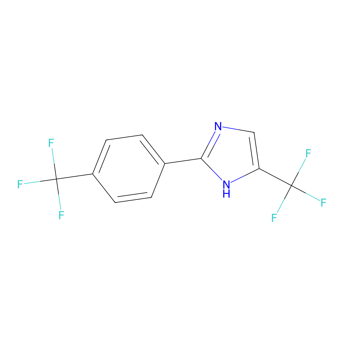 5-(trifluoromethyl)-2-[4-(trifluoromethyl)phenyl]-1H-Imidazole molecular structure, CAS 279250-87-2