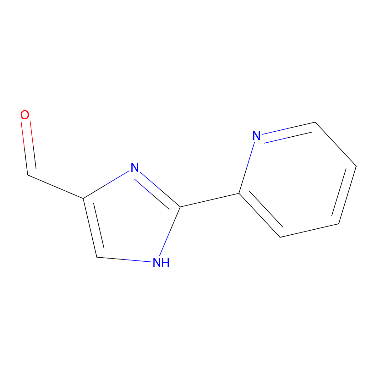 2-(Pyridin-2-yl)-1H-imidazole-5-carbaldehyde molecular structure, CAS 279251-08-0
