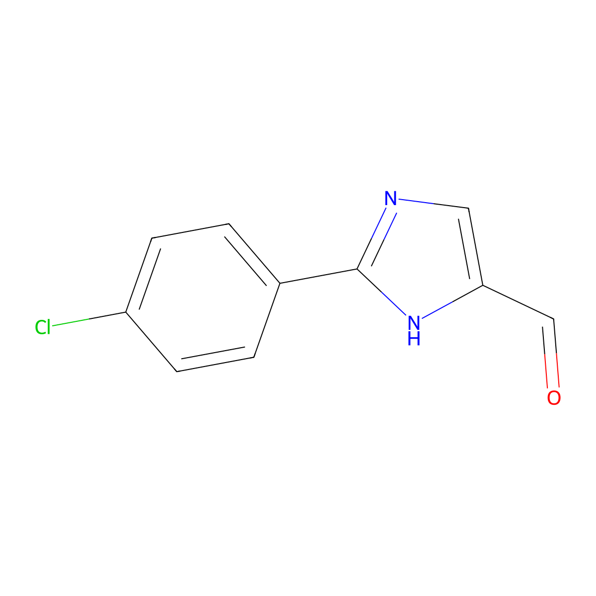 2-(4-Chlorophenyl)-1H-imidazole-4-carbaldehyde molecular structure, CAS 279251-15-9