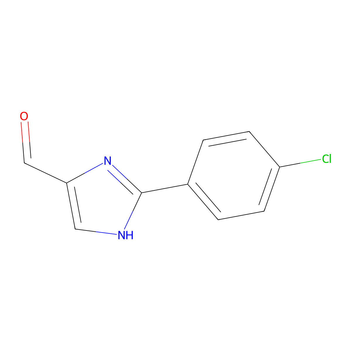 2-(4-Chlorophenyl)-1H-imidazole-4-carbaldehyde molecular structure, CAS 279251-15-9