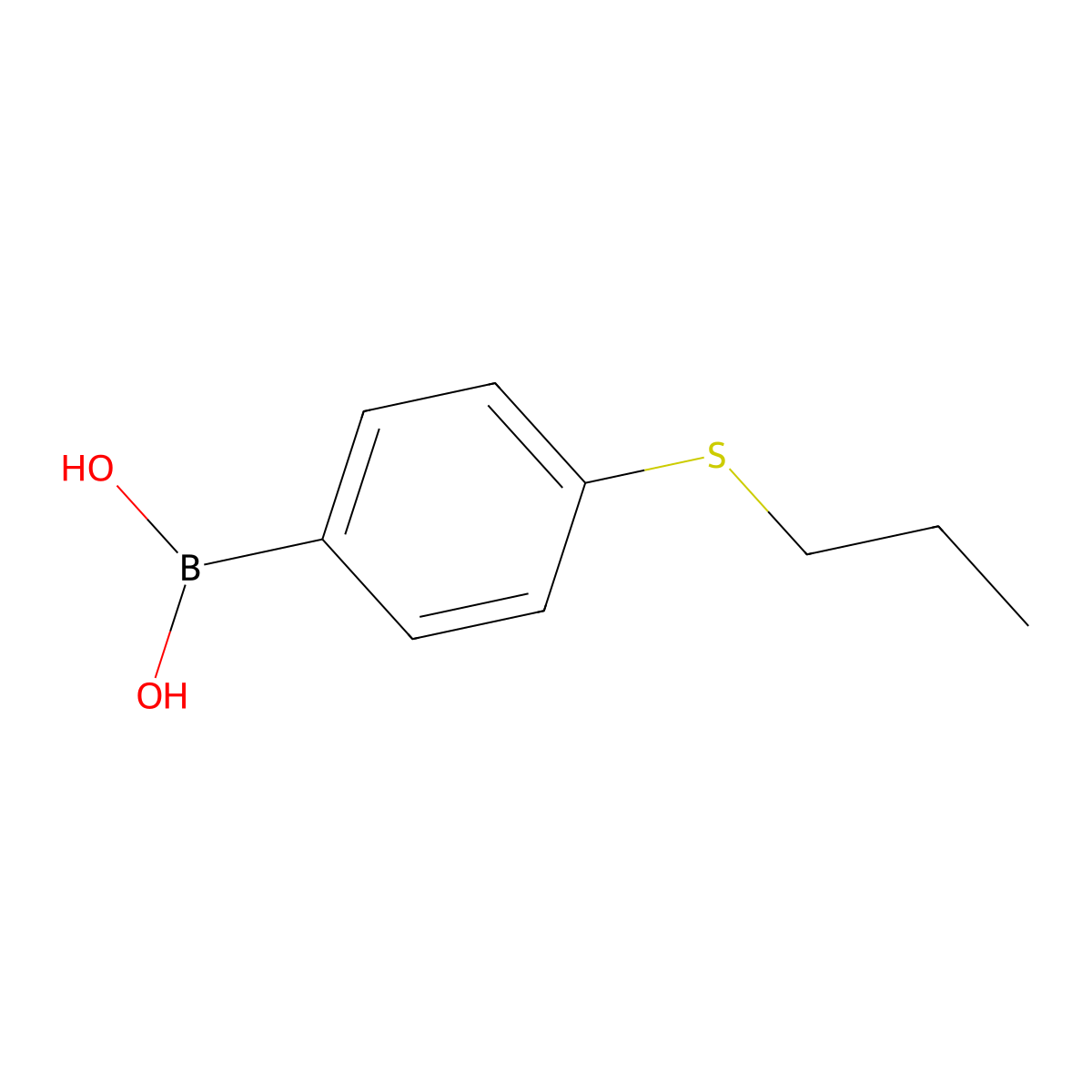 4-Propylsulfanylphenylboronic acid molecular structure, CAS 279261-73-3