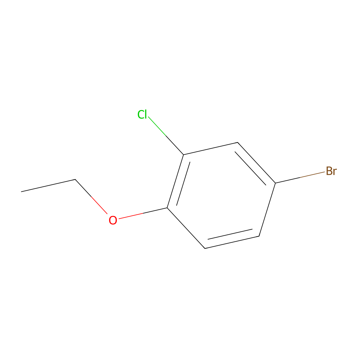 4-Bromo-2-chloro-1-ethoxybenzene molecular structure, CAS 279261-80-2