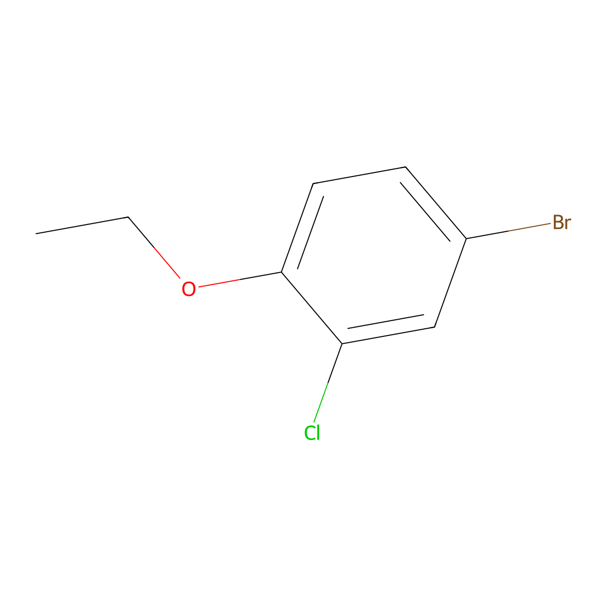 4-Bromo-2-chloro-1-ethoxybenzene molecular structure, CAS 279261-80-2