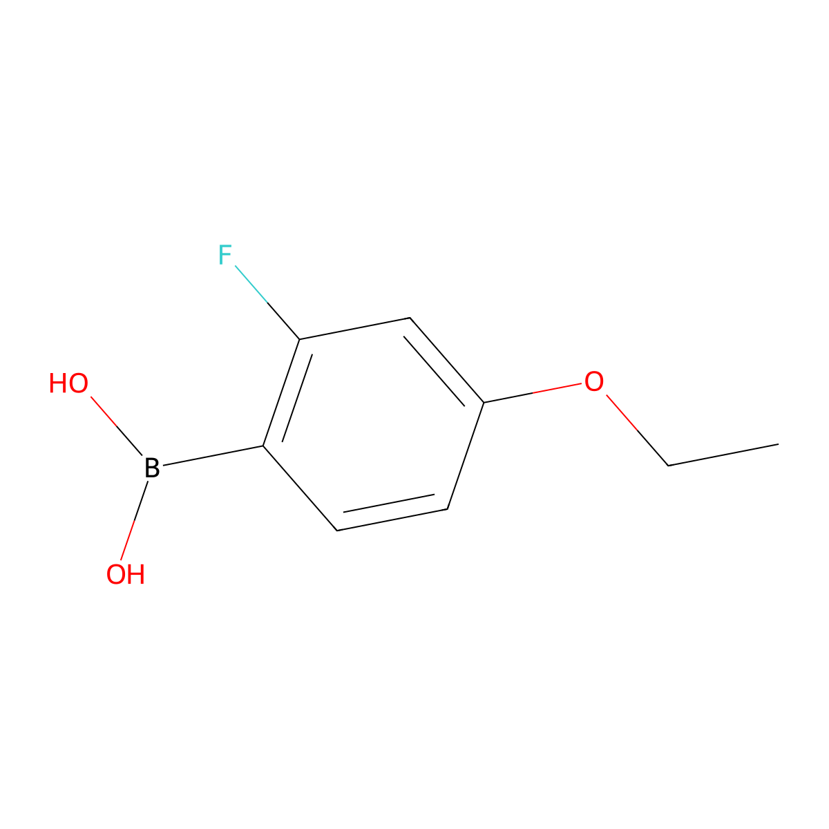 (4-Ethoxy-2-fluorophenyl)boronic acid molecular structure, CAS 279261-82-4