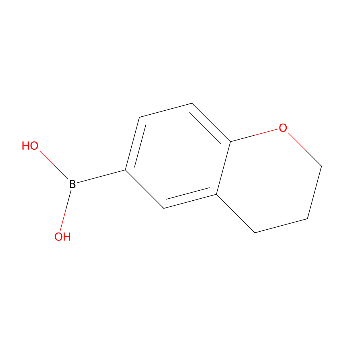(3,4-dihydro-2H-1-benzopyran-6-yl)boronic acid molecular structure, CAS 279261-84-6