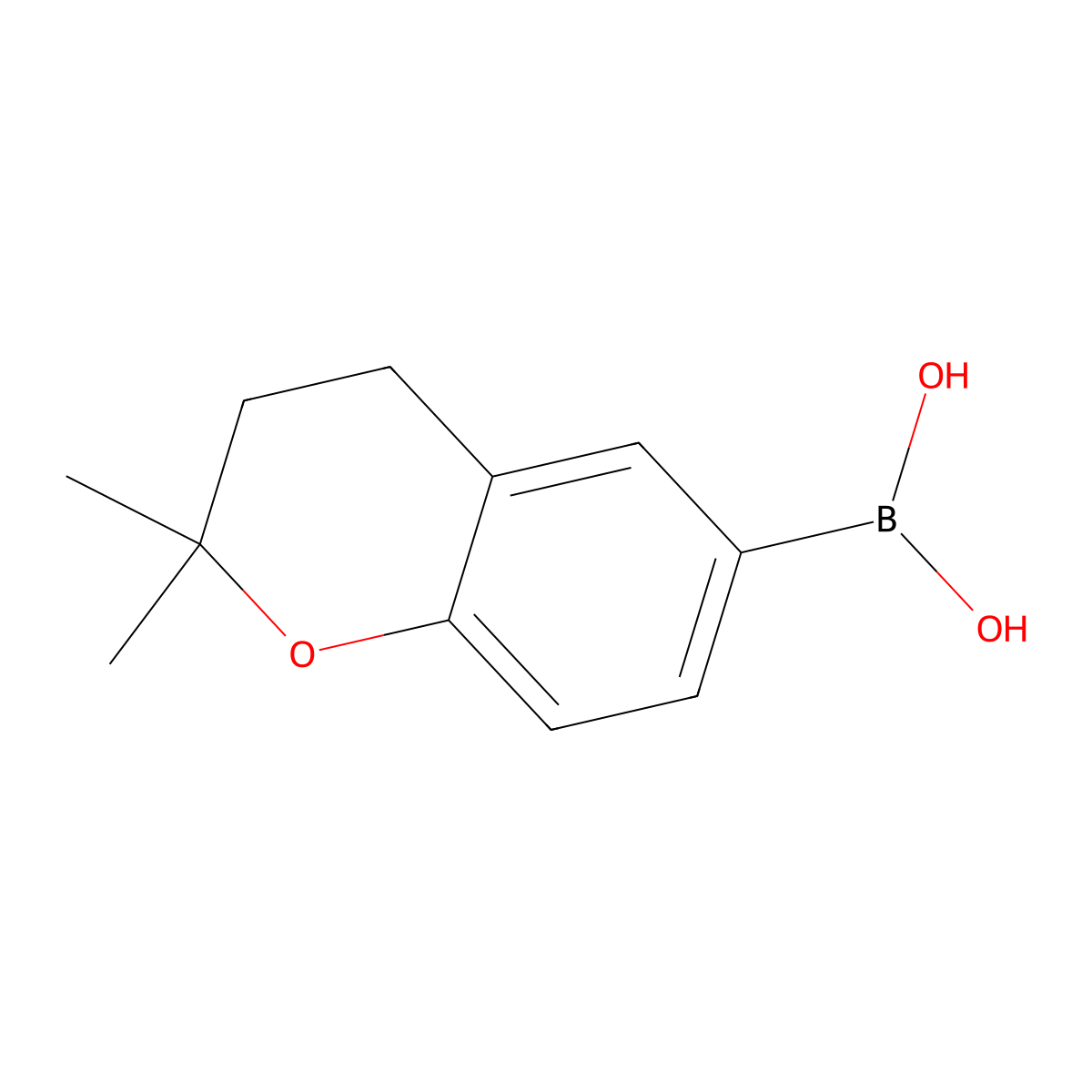 B-(3,4-Dihydro-2,2-dimethyl-2H-1-benzopyran-6-yl)boronic acid molecular structure, CAS 279261-86-8