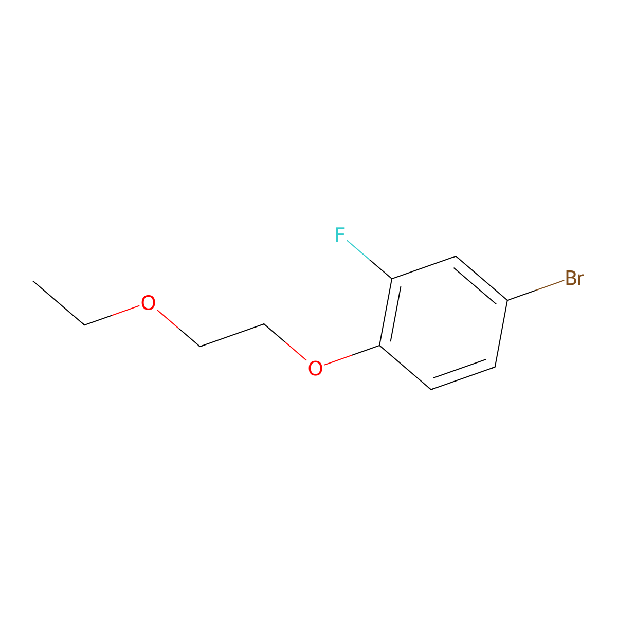 4-Bromo-1-(2-ethoxyethoxy)-2-fluorobenzene molecular structure, CAS 279261-87-9
