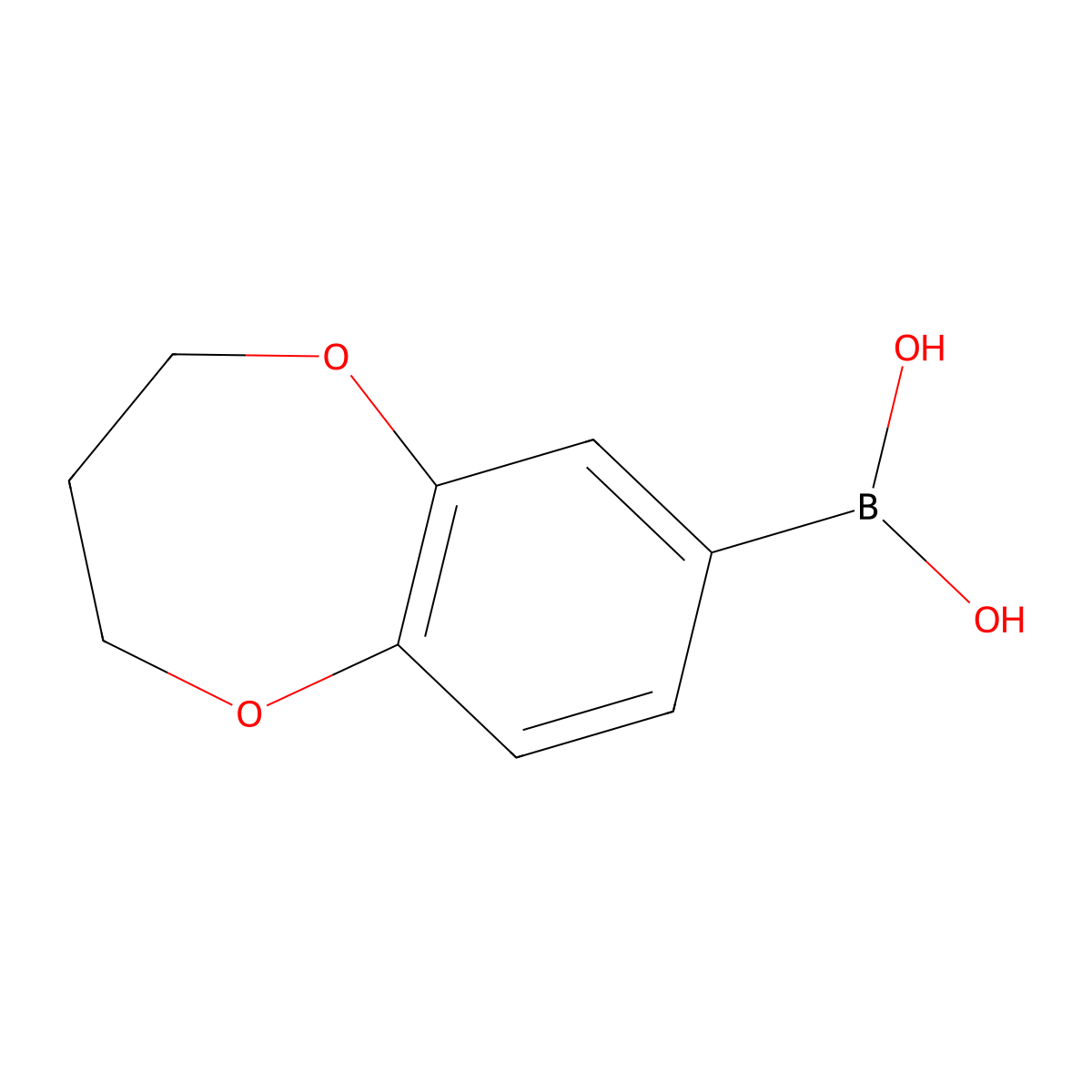 3,4-Dihydro-2H-1,5-benzodioxepin-7-ylboronic acid molecular structure, CAS 279261-89-1