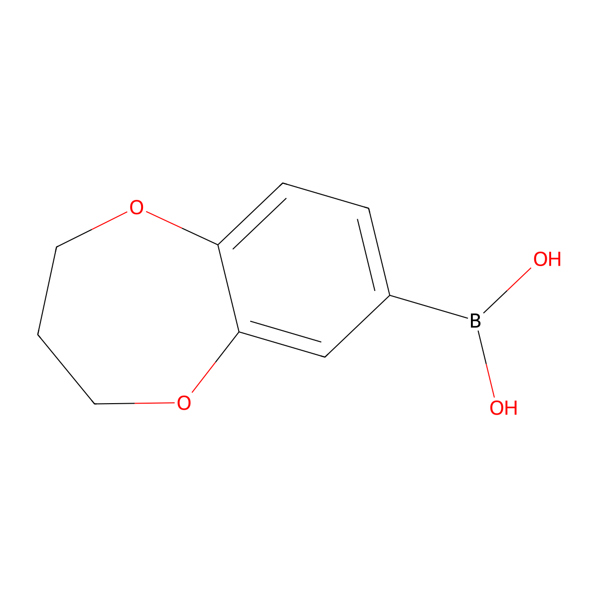 3,4-Dihydro-2H-1,5-benzodioxepin-7-ylboronic acid molecular structure, CAS 279261-89-1