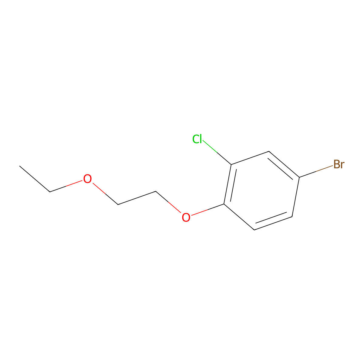 4-Bromo-2-chloro-1-(2-ethoxyethoxy)benzene molecular structure, CAS 279261-90-4