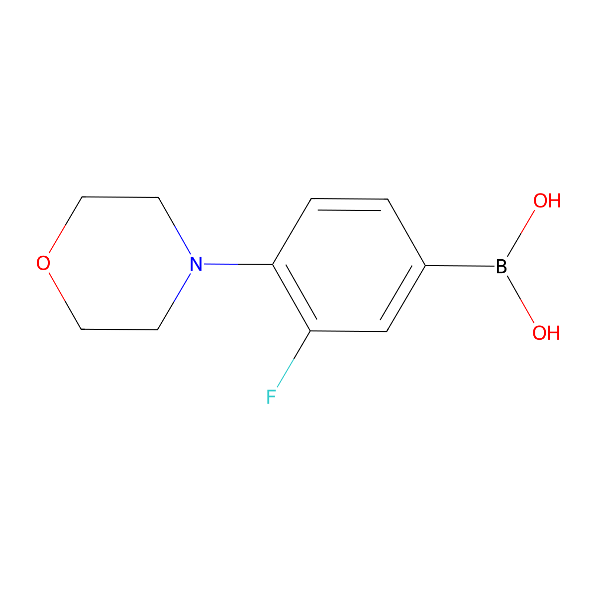 3-Fluoro-4-morpholinophenylboronic acid molecular structure, CAS 279262-09-8