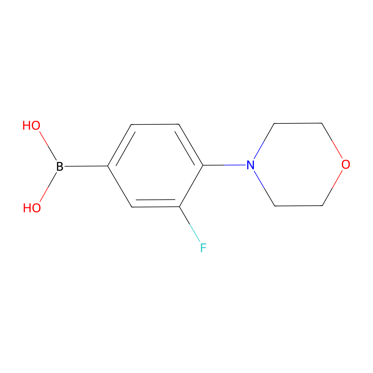 3-Fluoro-4-morpholinophenylboronic acid molecular structure, CAS 279262-09-8