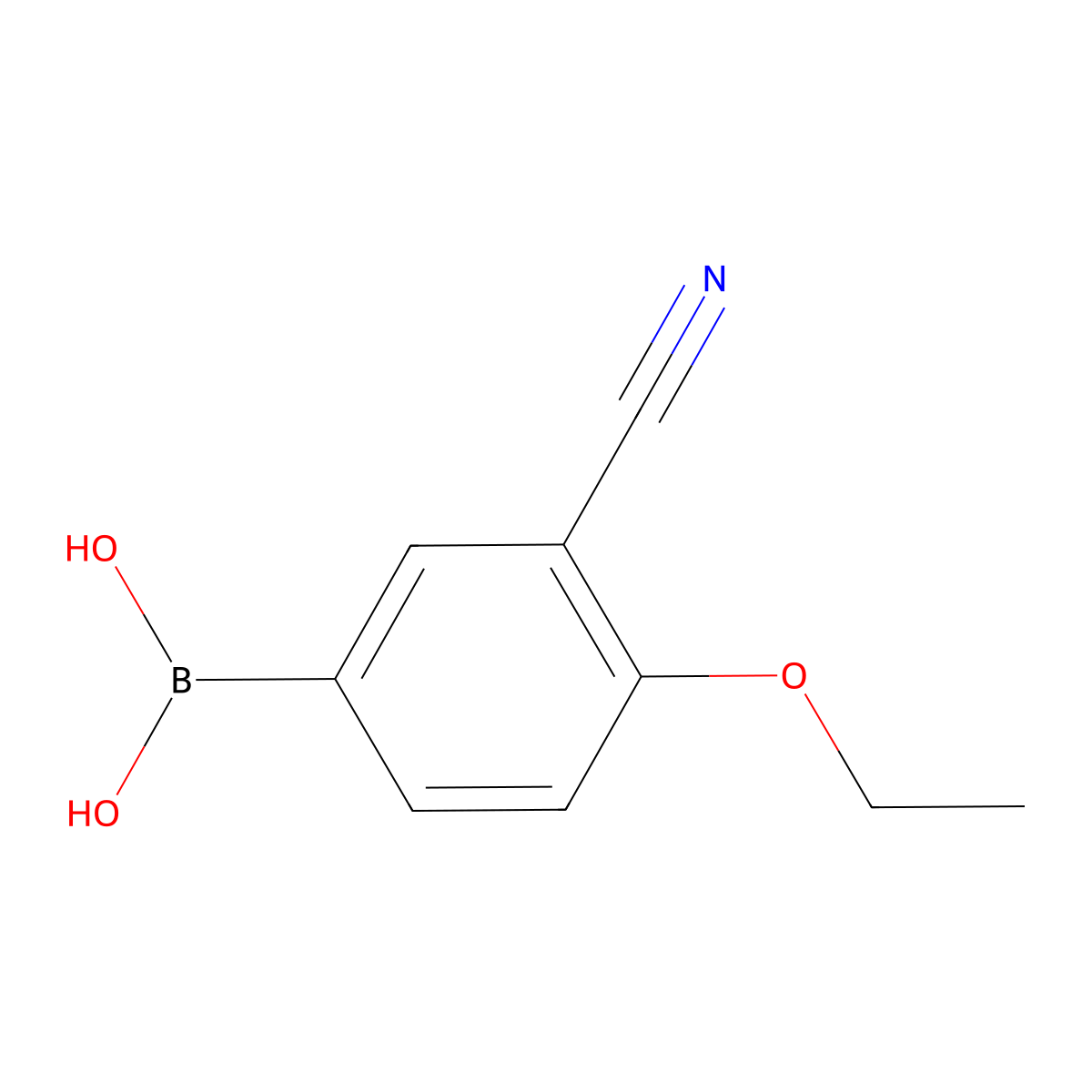 (3-Cyano-4-ethoxyphenyl)boronic acid molecular structure, CAS 279262-20-3