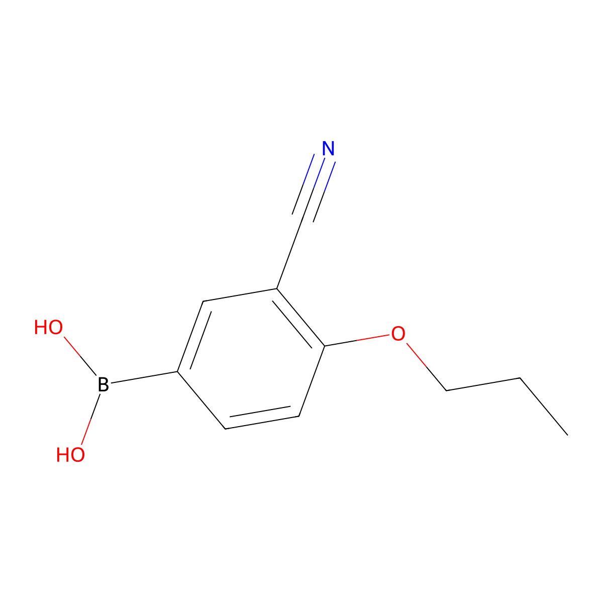 3-Cyano-4-propoxyphenylboronic acid molecular structure, CAS 279262-22-5