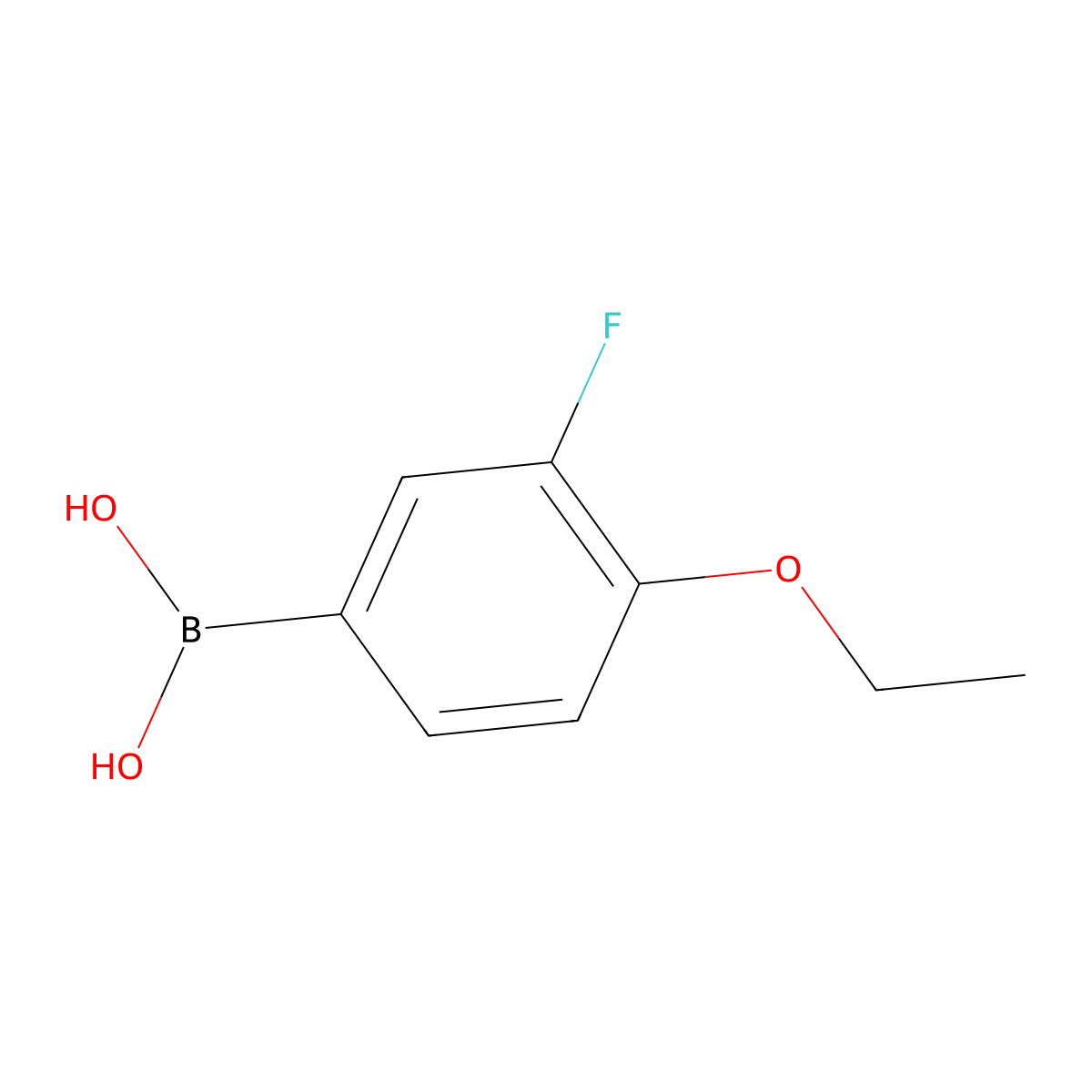 (4-Ethoxy-3-fluorophenyl)boronic acid molecular structure, CAS 279263-10-4
