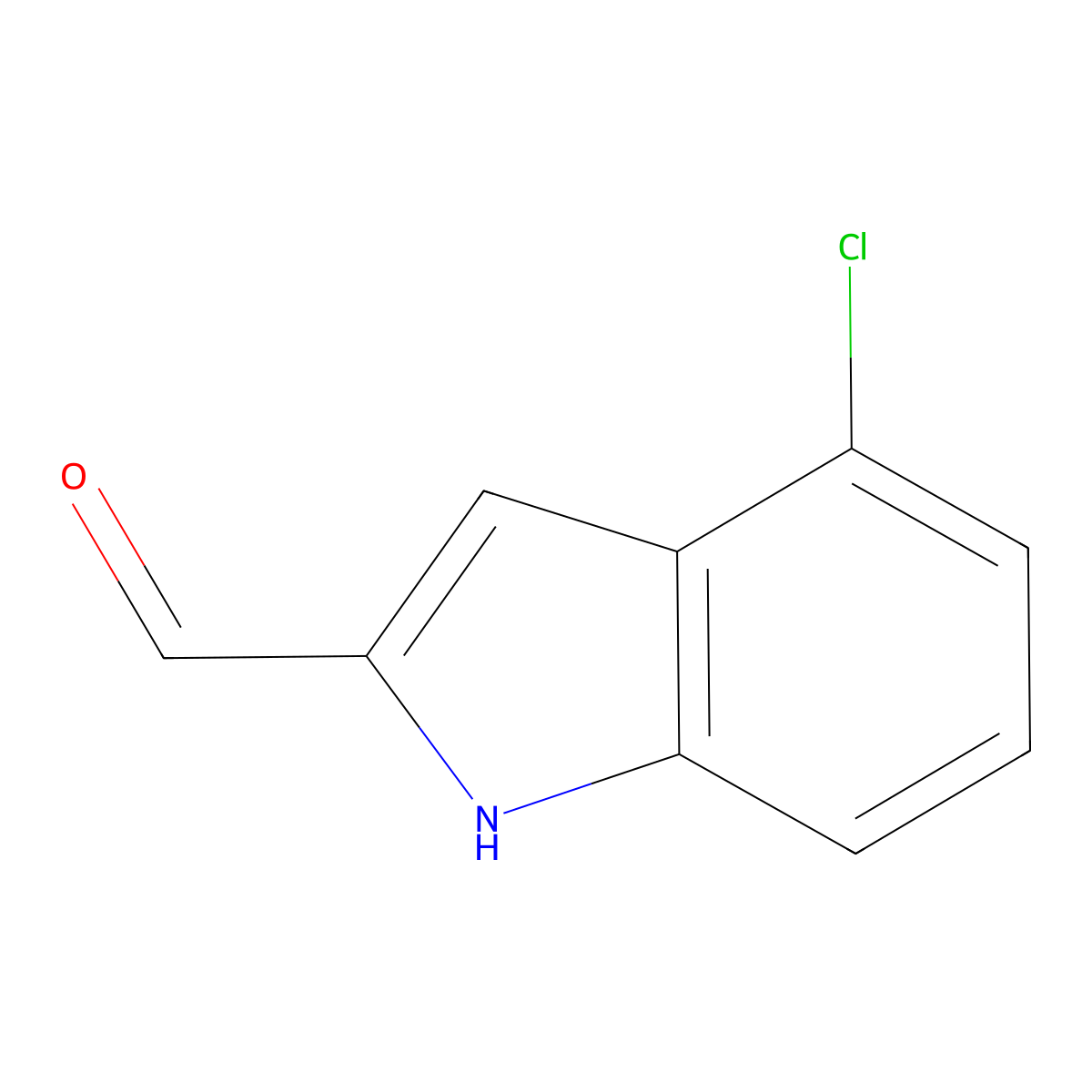 4-Chloro-1H-indole-2-carbaldehyde molecular structure, CAS 27932-08-7