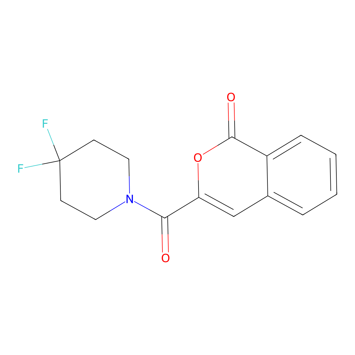 3-(4,4-difluoropiperidine-1-carbonyl)-1H-isochromen-1-one molecular structure, CAS 2793247-52-4
