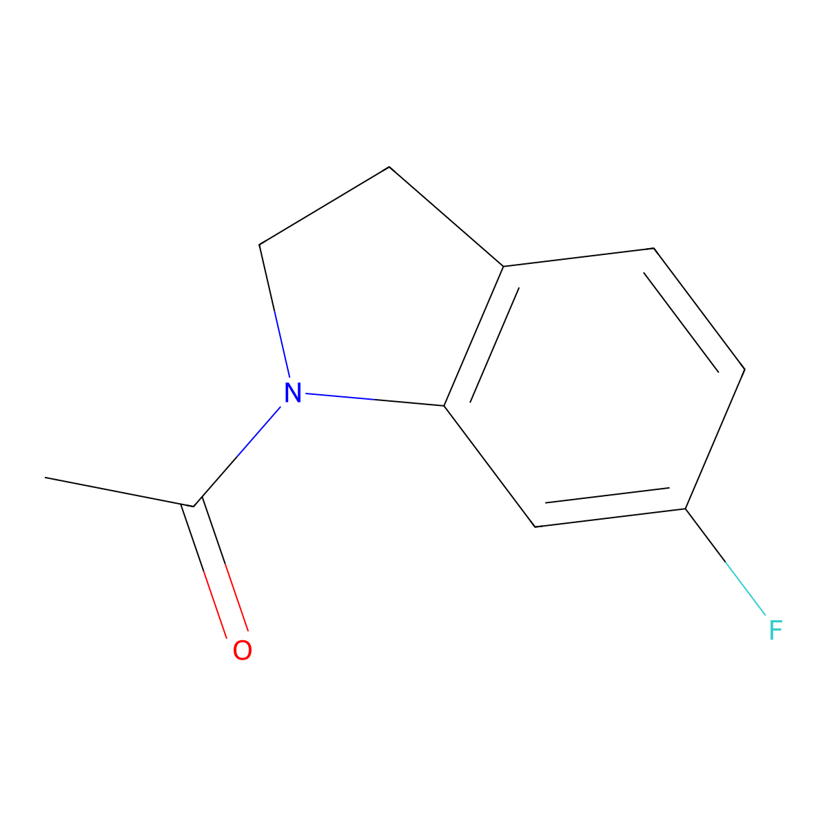 1-(6-Fluoro-2,3-dihydro-1H-indol-1-yl)ethan-1-one molecular structure, CAS 2794-53-8