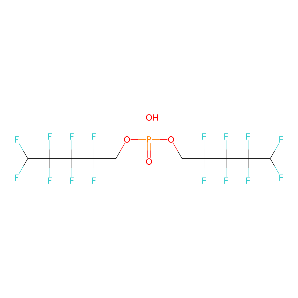 1-Pentanol, 2,2,3,3,4,4,5,5-octafluoro-, 1,1'-(hydrogen phosphate) molecular structure, CAS 2794-65-2