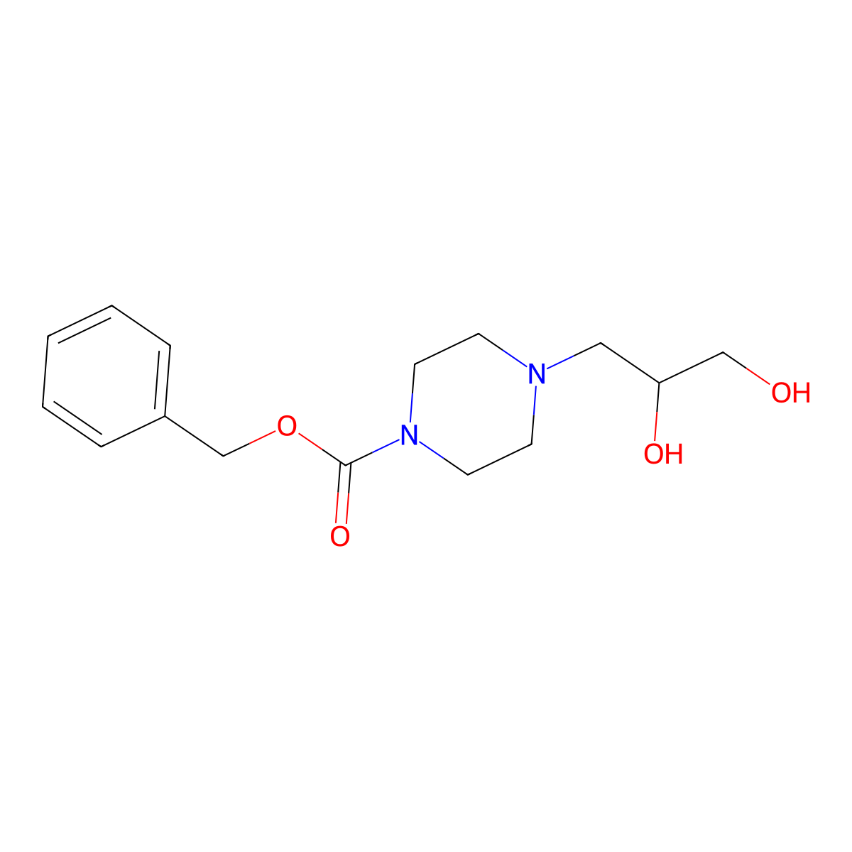 3-(4-Cbz-1-piperazinyl)propane-1,2-diol molecular structure, CAS 2794109-35-4