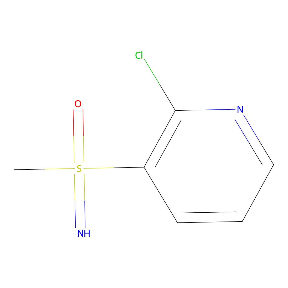 (2-Chloropyridin-3-yl)(imino)methyl-lambda6-sulfanone molecular structure, CAS 2794197-40-1