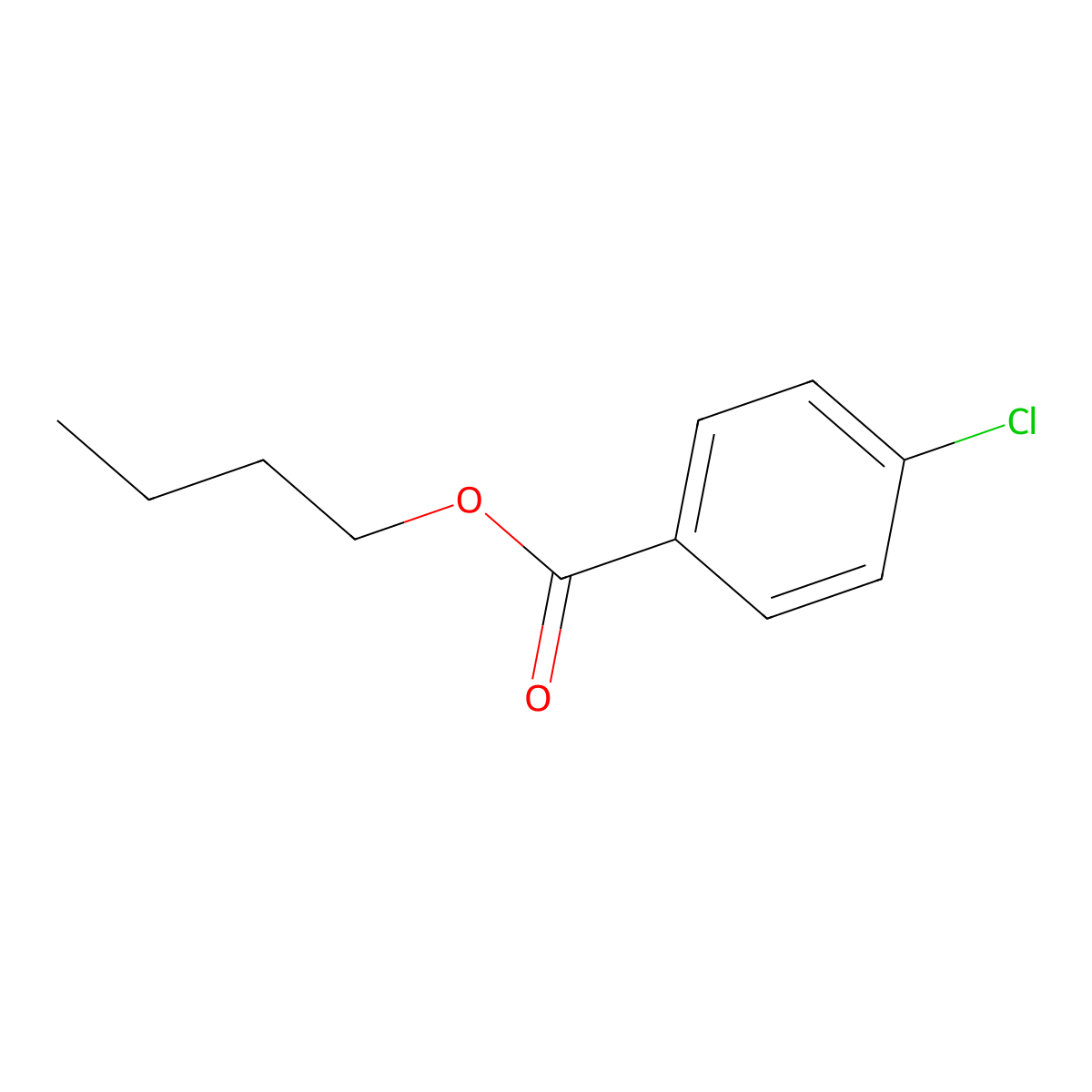 Butyl 4-chlorobenzoate molecular structure, CAS 27942-64-9