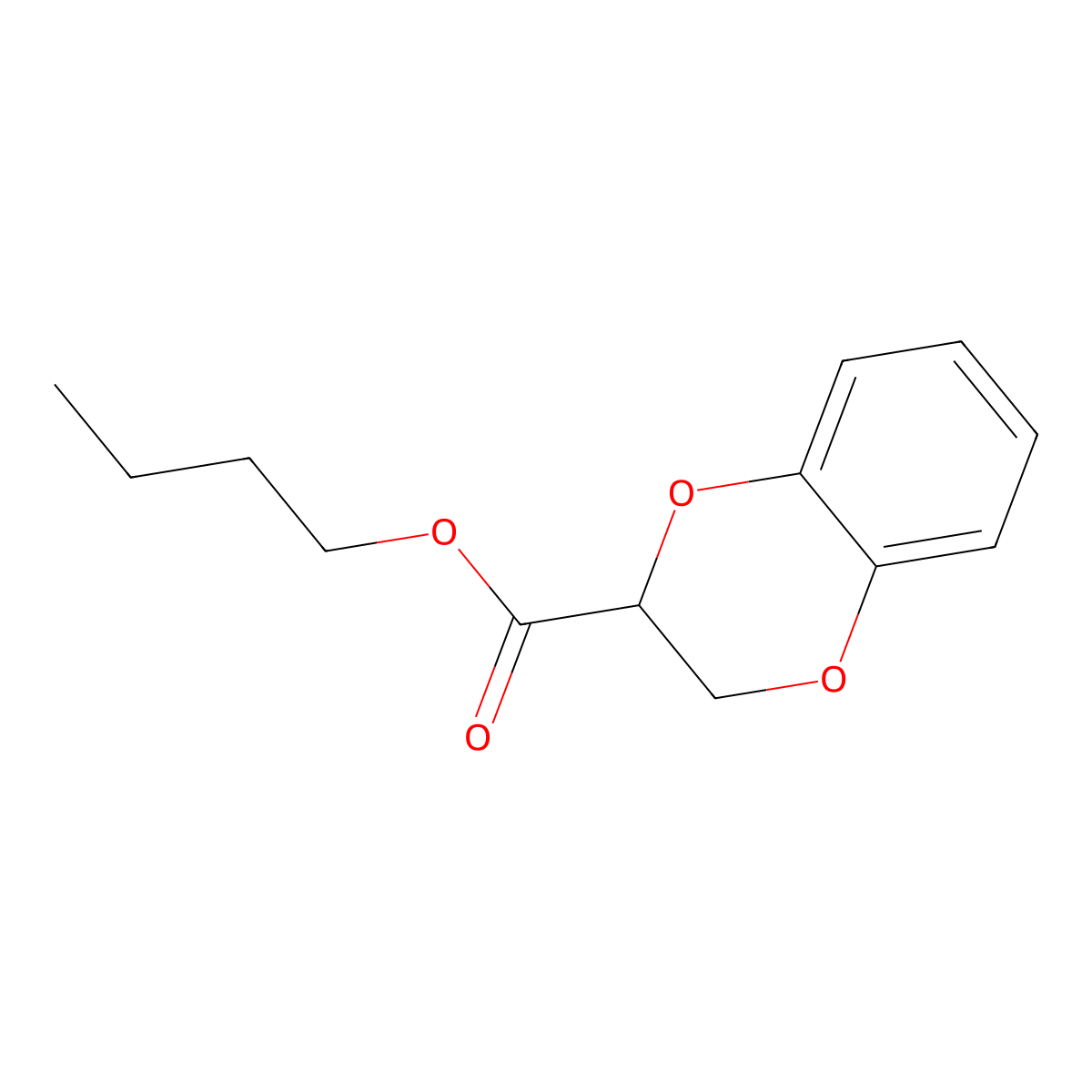 Butyl 2,3-dihydro-1,4-benzodioxine-2-carboxylate molecular structure, CAS 27943-02-8