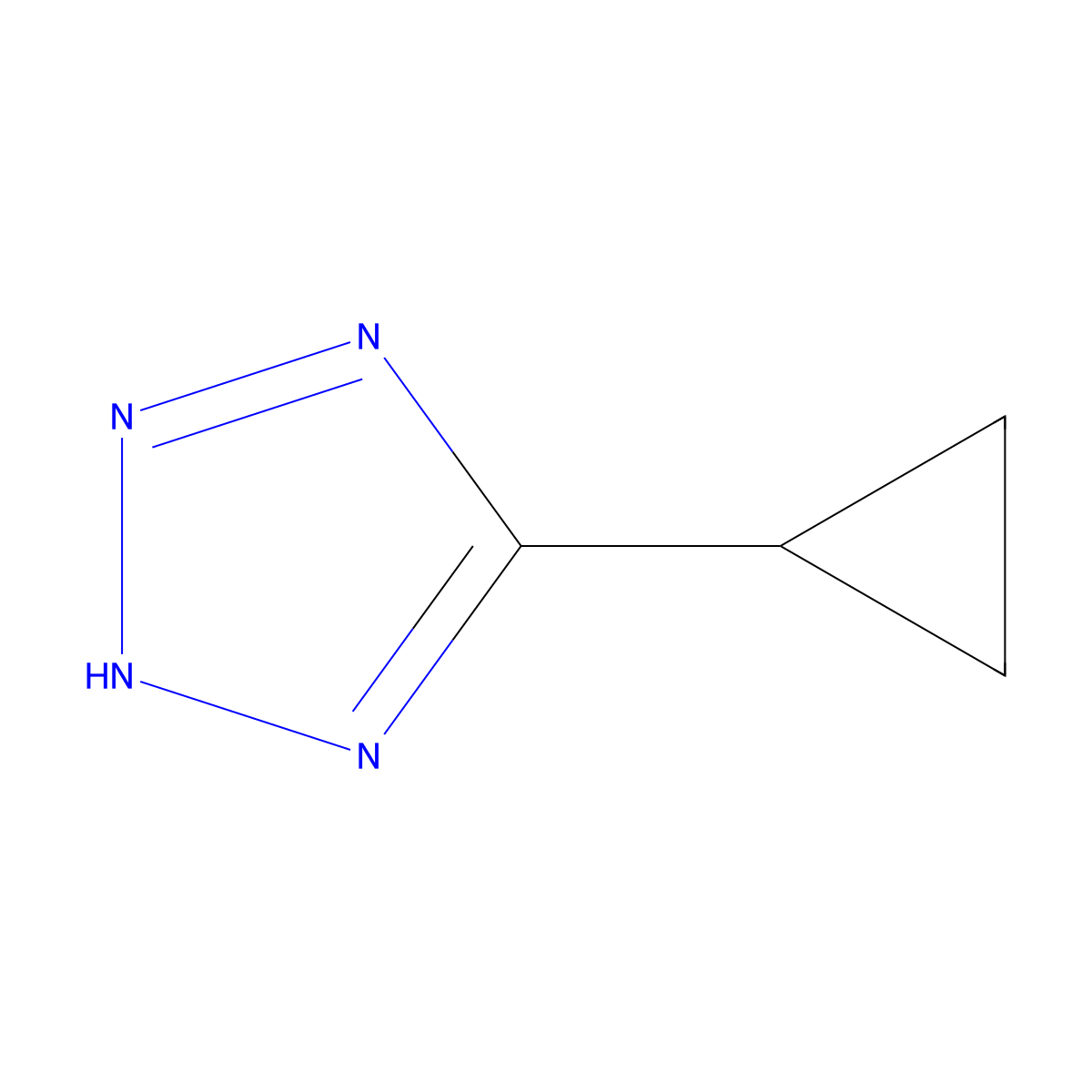 5-cyclopropyl-2H-tetrazole molecular structure, CAS 27943-07-3