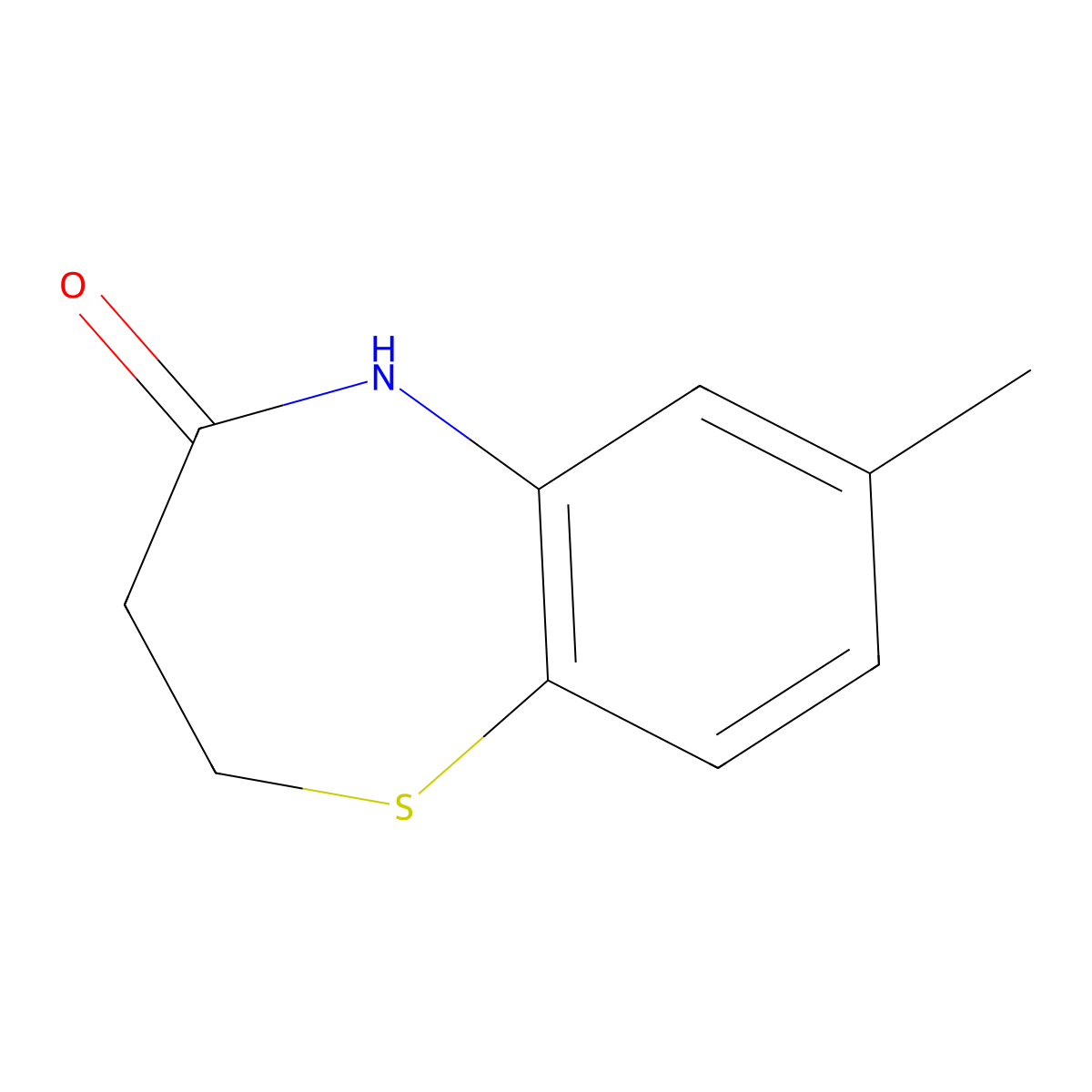 7-methyl-2,3-dihydro-1,5-benzothiazepin-4(5H)-one molecular structure, CAS 27943-30-2