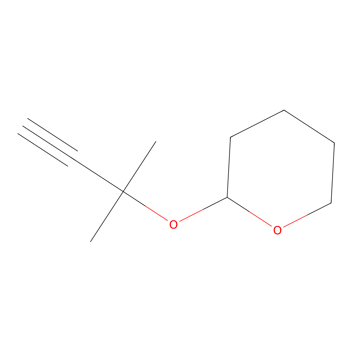 2-Methyl-3-butyn-2-yl 2-tetrahydropyranyl ether molecular structure, CAS 27943-46-0