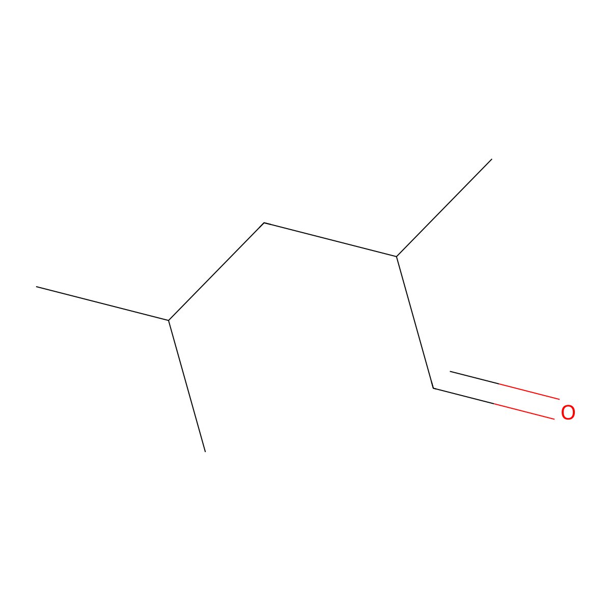 2,4-Dimethylpentanal molecular structure, CAS 27944-79-2