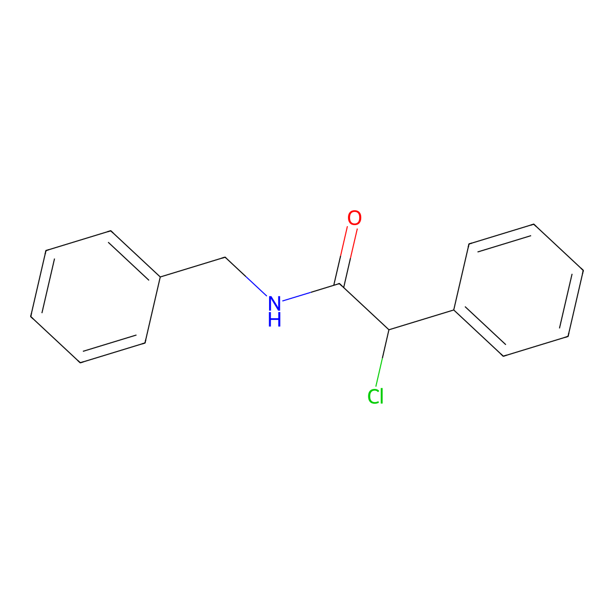 N-Benzyl-2-chloro-2-phenylacetamide molecular structure, CAS 27946-19-6