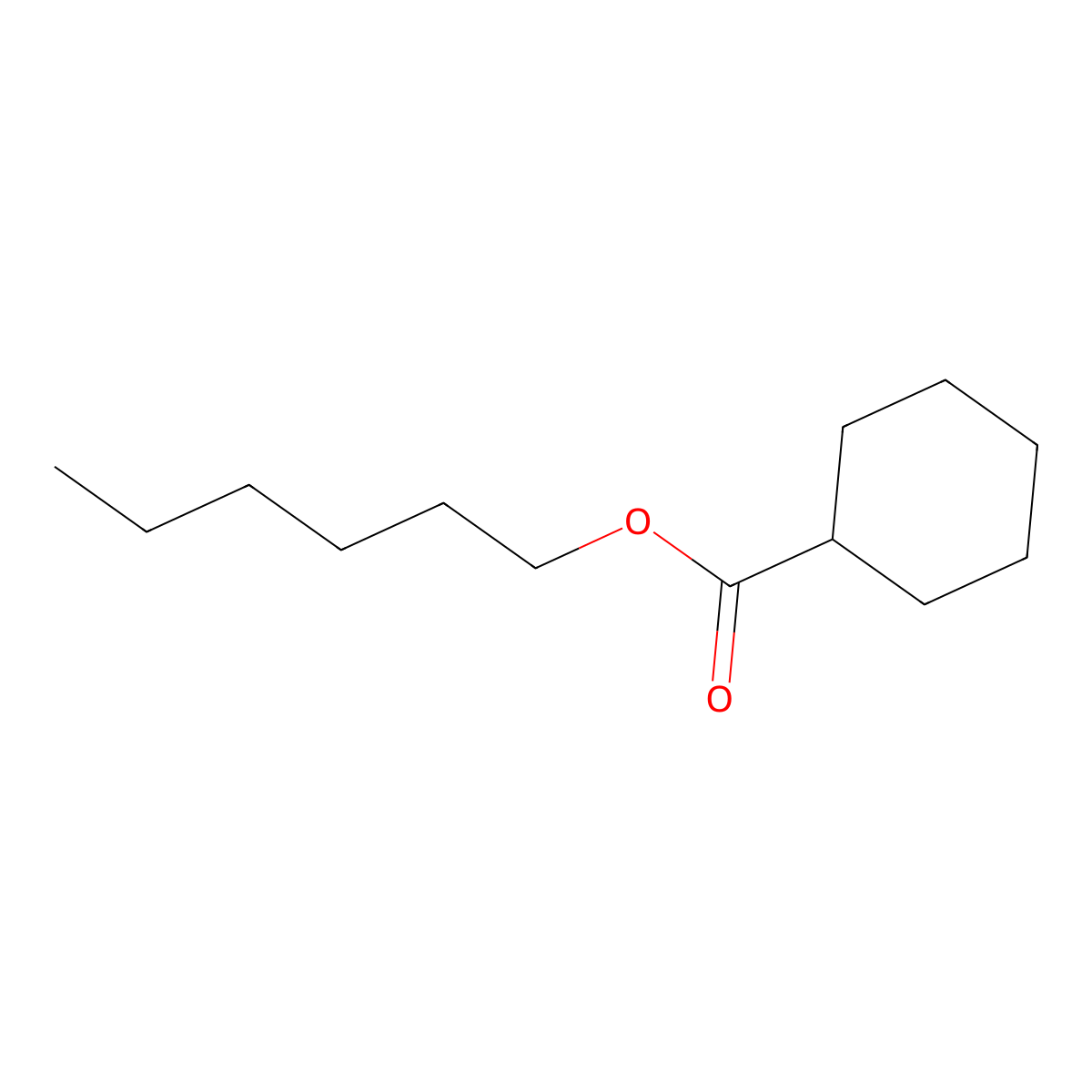 Hexyl cyclohexanecarboxylate molecular structure, CAS 27948-10-3