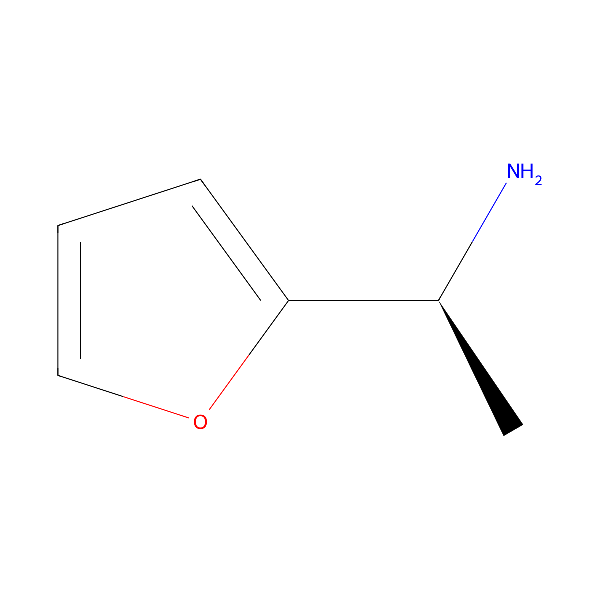 (1S)-1-(furan-2-yl)ethan-1-amine molecular structure, CAS 27948-38-5