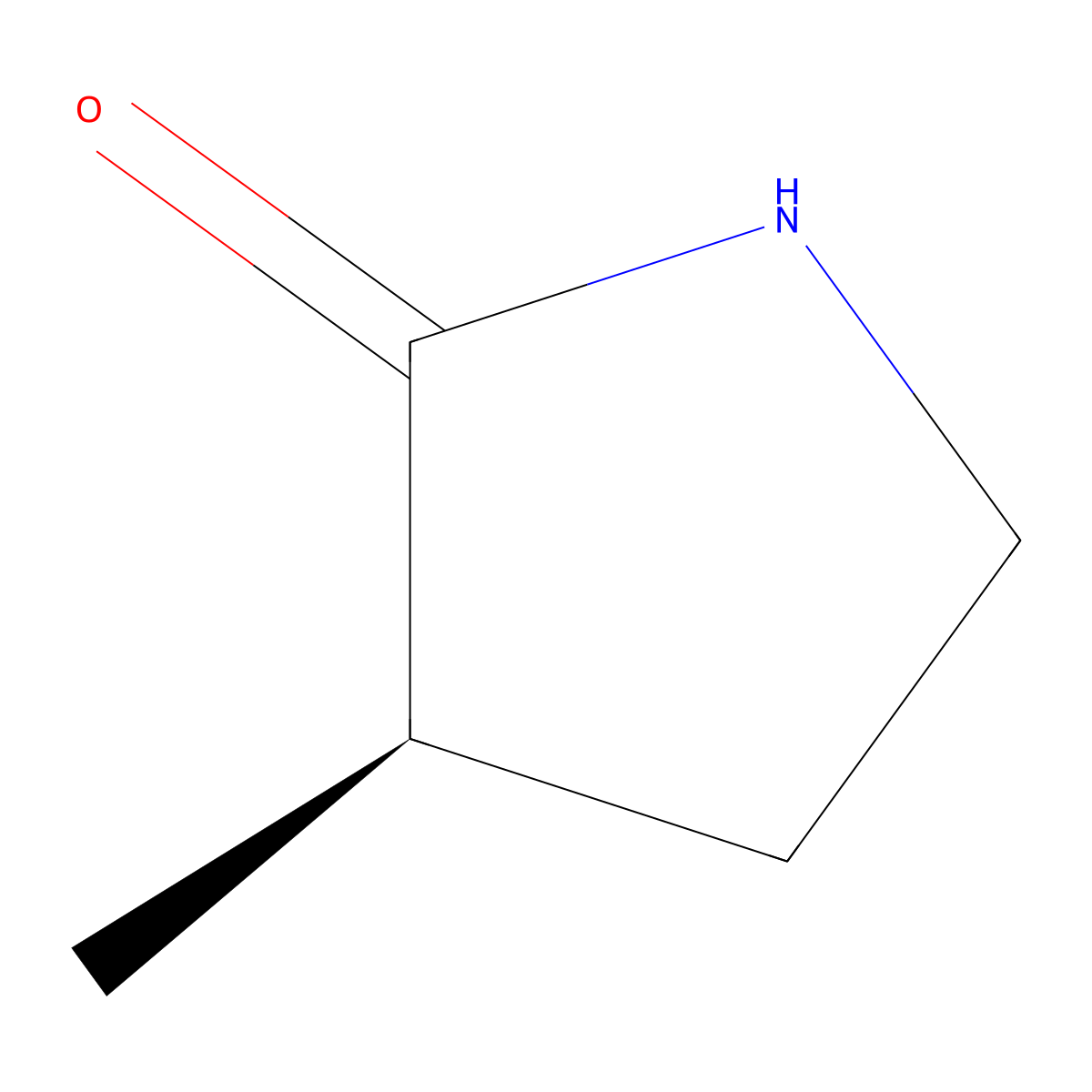 (R)-3-Methylpyrrolidin-2-one molecular structure, CAS 27948-40-9
