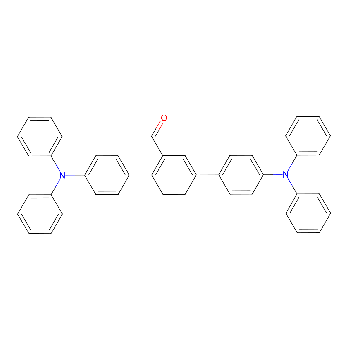 4,4''-Bis(diphenylamino)-[1,1':4',1''-terphenyl]-2'-carbaldehyde molecular structure, CAS 2794962-40-4