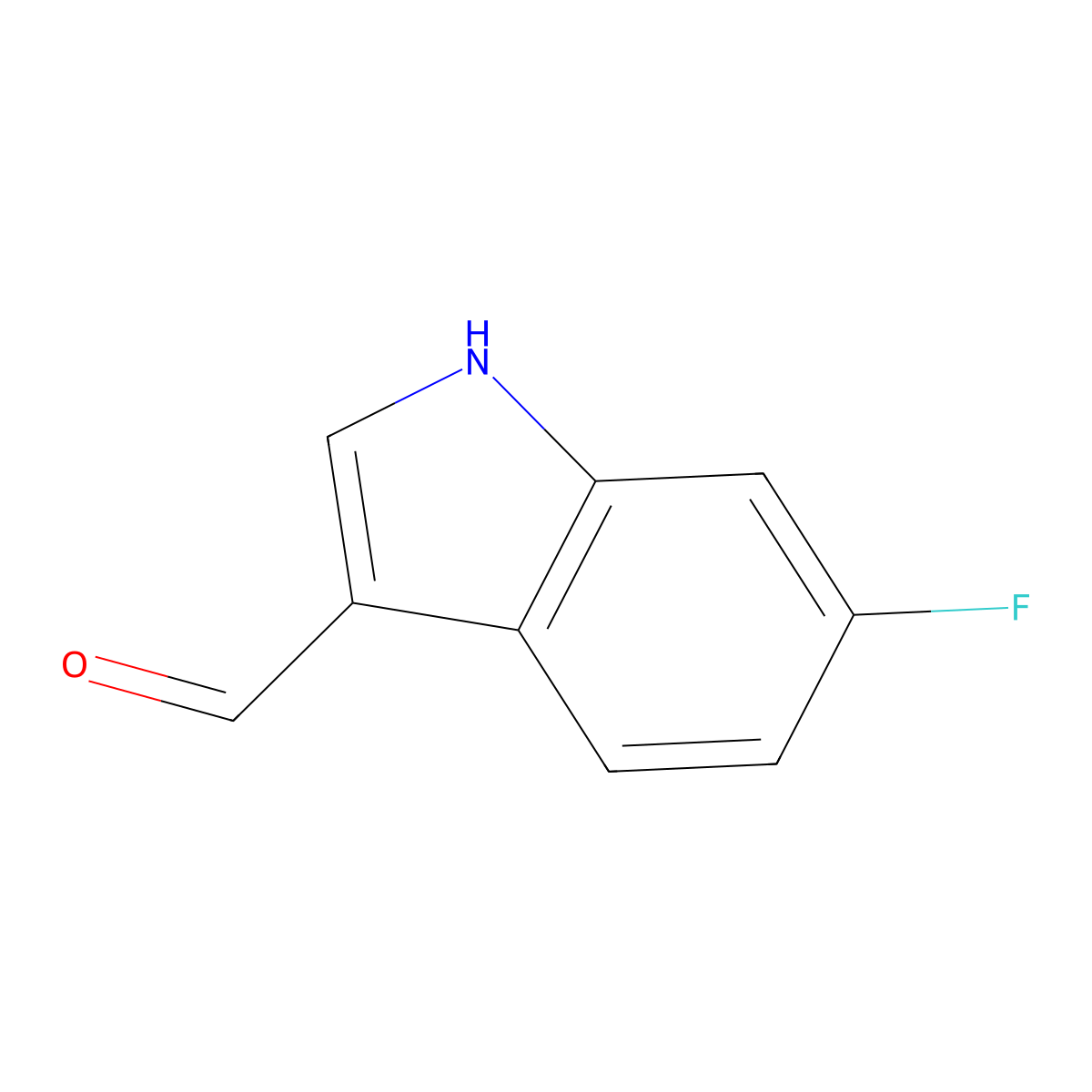 6-Fluoroindole-3-carboxaldehyde molecular structure, CAS 2795-41-7