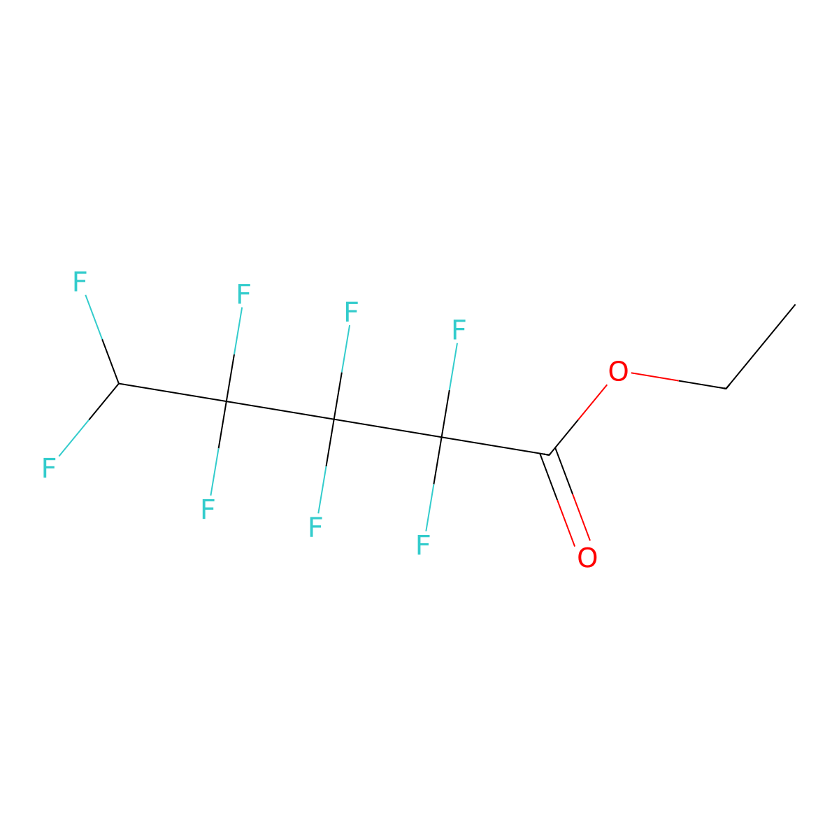 Ethyl 5H-Octafluorovalerate molecular structure, CAS 2795-50-8