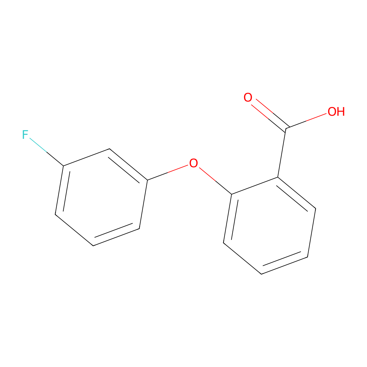 2-(3-Fluorophenoxy)benzoic acid molecular structure, CAS 2795-62-2