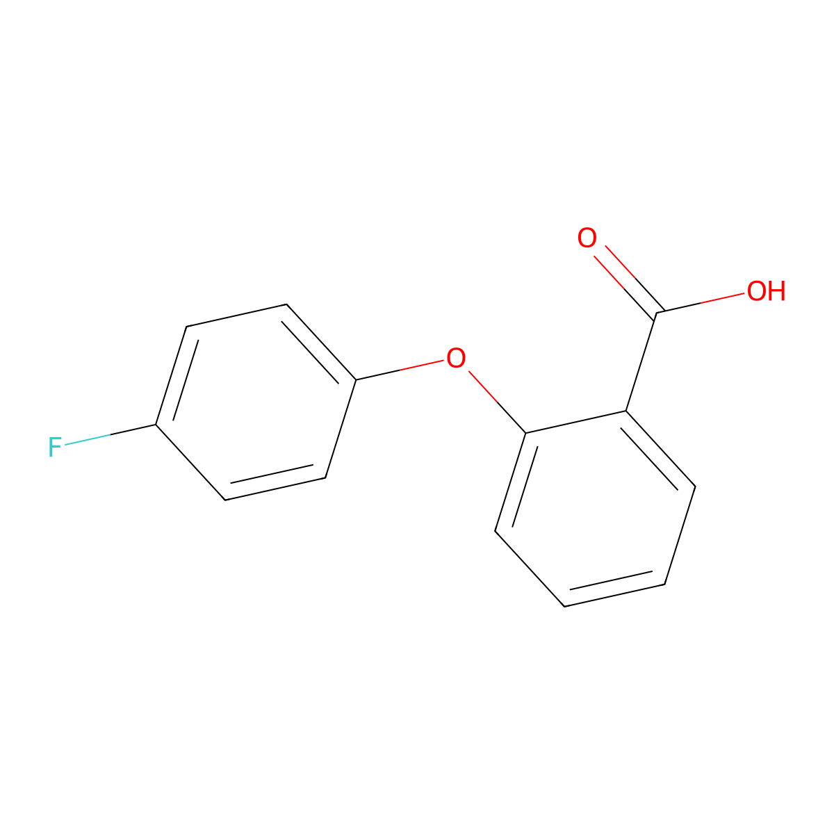 2-(4-Fluorophenoxy)benzoic acid molecular structure, CAS 2795-63-3