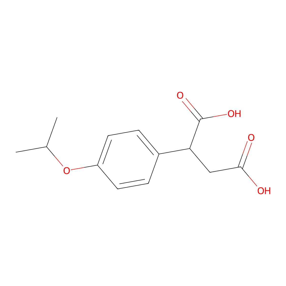 2-[4-(Propan-2-yloxy)phenyl]butanedioic acid molecular structure, CAS 27950-67-0