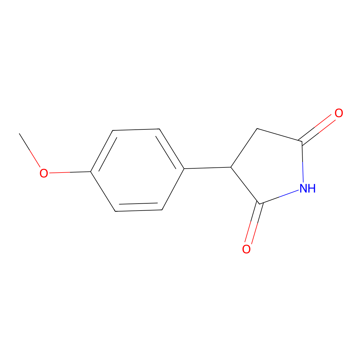 3-(4-Methoxyphenyl)pyrrolidine-2,5-dione molecular structure, CAS 27950-85-2