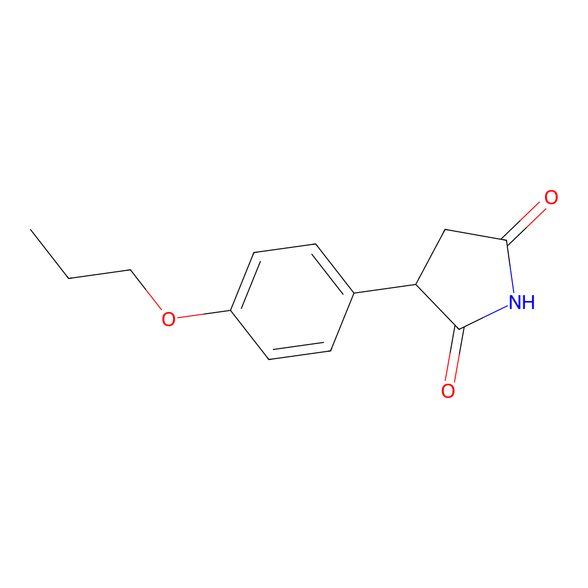 3-(4-Propoxyphenyl)pyrrolidine-2,5-dione molecular structure, CAS 27950-87-4