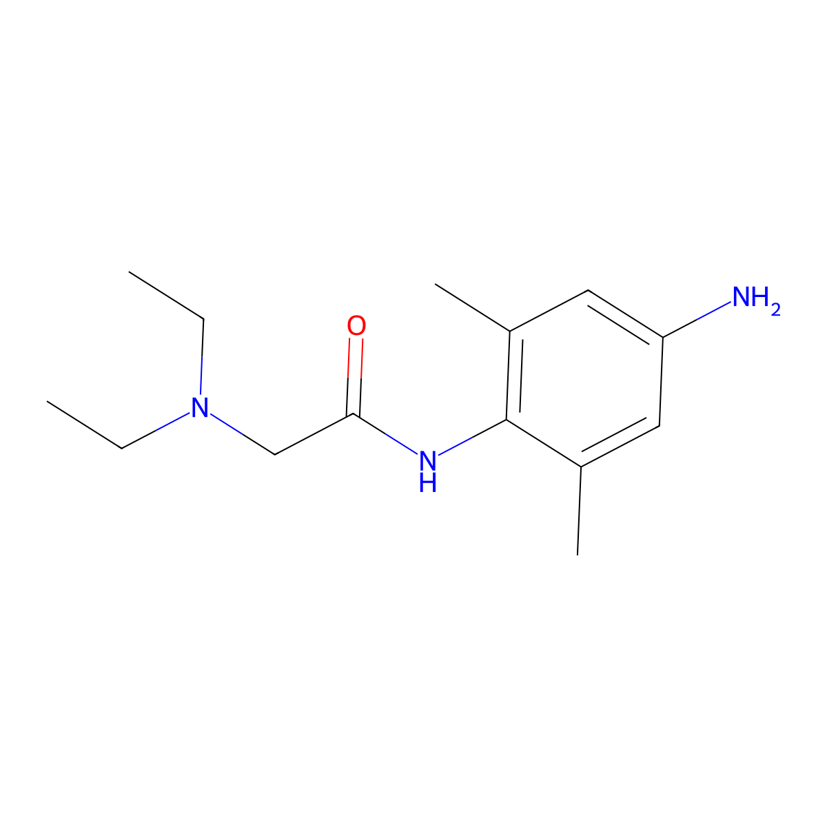 N-(4-amino-2,6-dimethylphenyl)-2-(diethylamino)acetamide molecular structure, CAS 27951-88-8